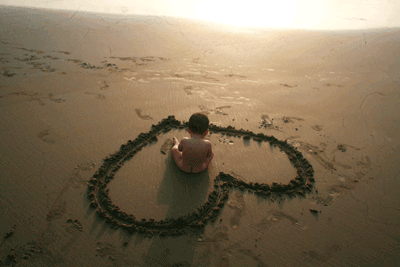 Baby on beach